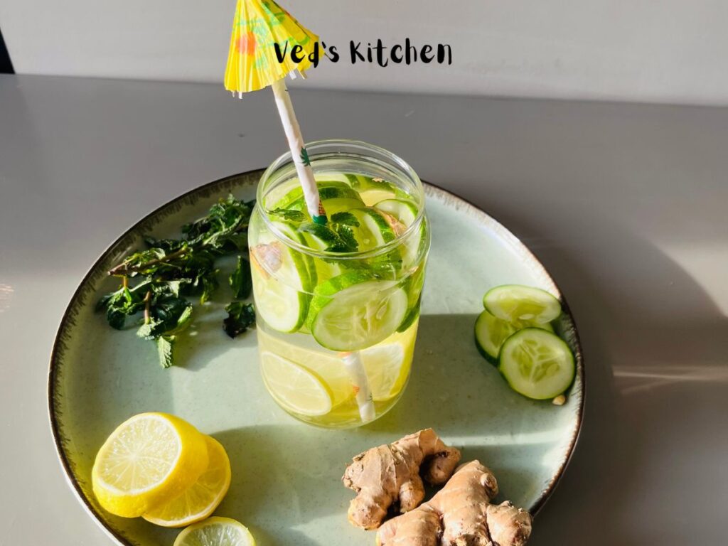 Lemon ginger detox water